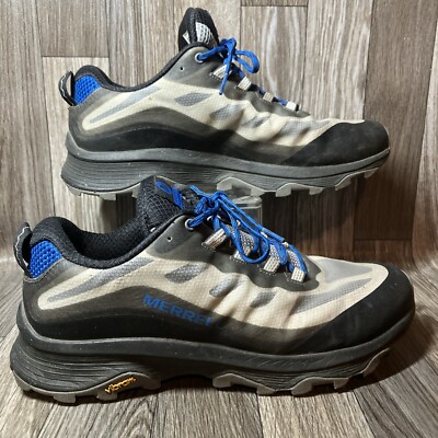 Merrell Moab Speed Men's Sneakers Hiking Running Shoes Charcoal/Blue Size 10