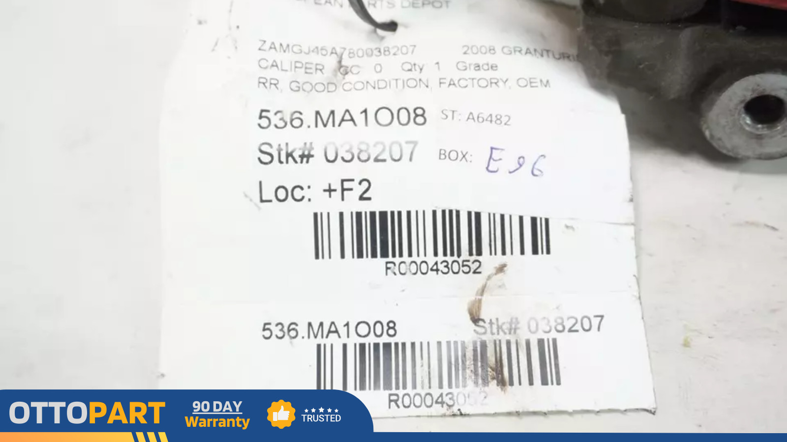 2008-2011 Maserati GranTurismo Rear Right Passenger RH Side Brake Caliper OEM