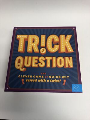 Trick Question Game Clever Game Quick Wit, age 14-up 3 Or More Players Fun Fun