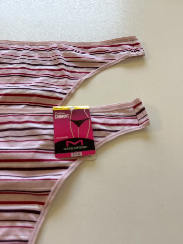 Lote de 2 bragas MAIDENFORM para mujer talla M algodón cómodas ropa interior DMCOTG Foto 2 de 4
