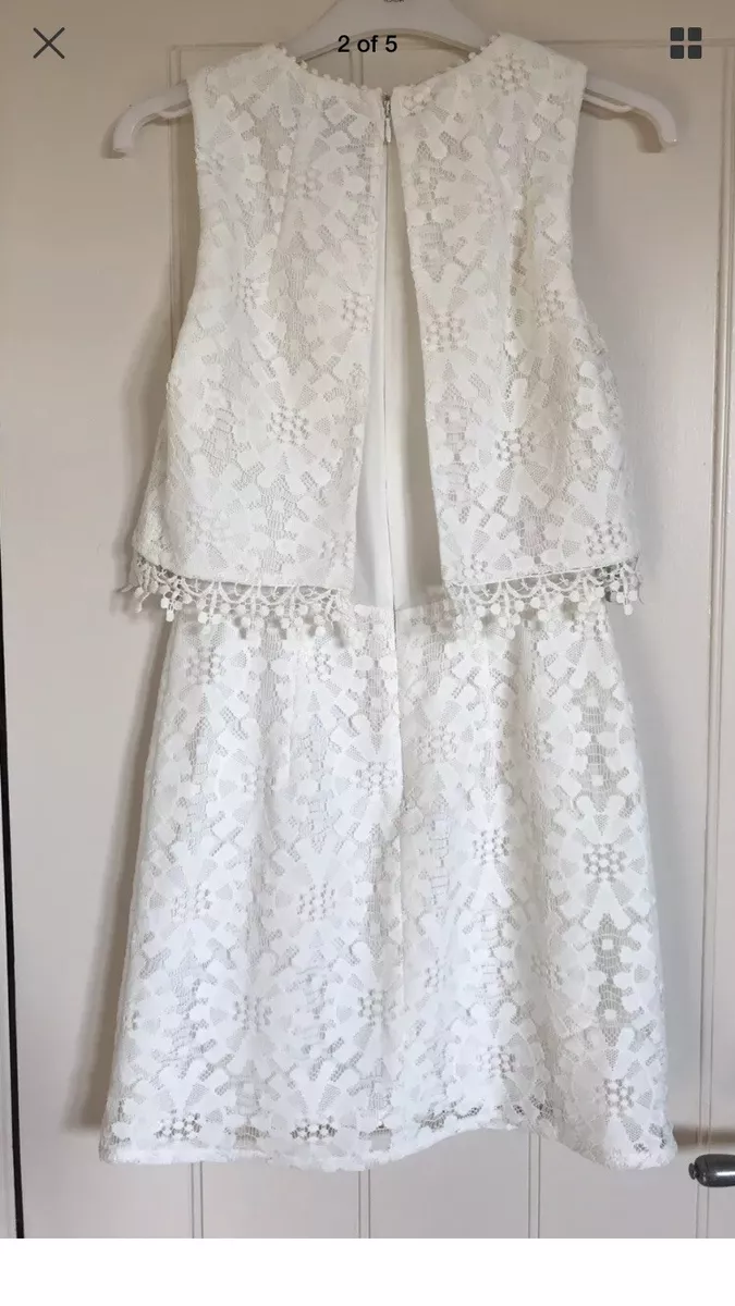Topshop Cream Lace Dress Women s UK Size 10 eBay