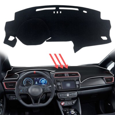 for Nissan Leaf 2017-2023 EV Car Dashboard Mat Dash Pad Dashmat LHD BLACK