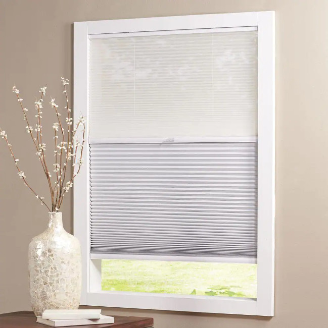 Cordless Cellular Shade Whisper White Day and Night 27 in W 
