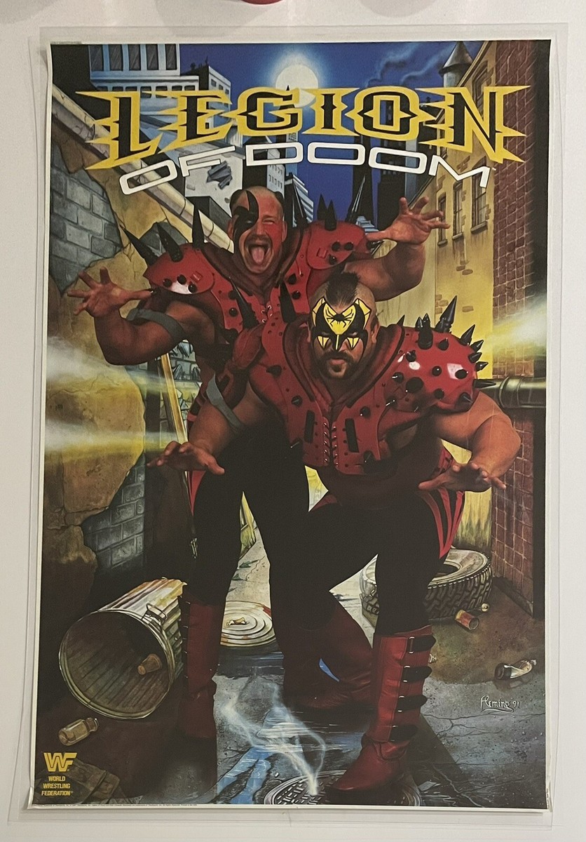WWE/WWF ORIGINAL VINTAGE POSTER -MINT COND. - Legion Of Doom
