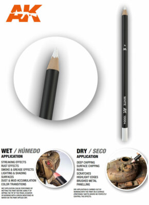 AK-Interactive Weathering Semi Grease Water Pencil - White