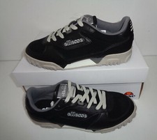 Ellesse New Ladies Black Womens Leather Casual Trainers Shoes RRP £85 UK Size 4