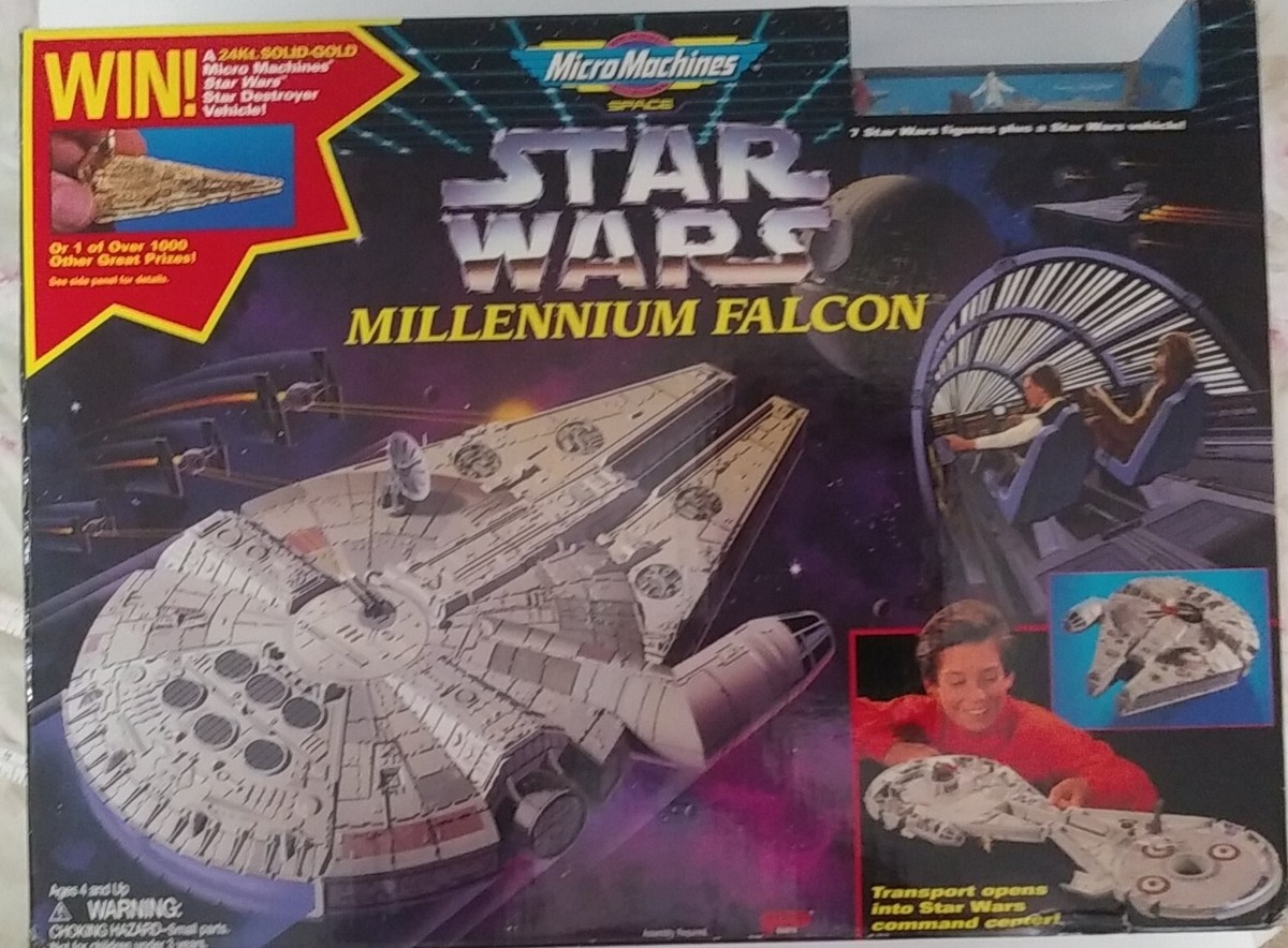 EUC 1996 Micro Machines Star Wars Millennium Falcon Play Set