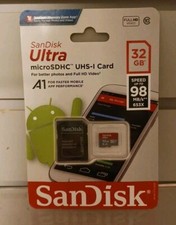 SanDisk ULTRA MicroSDHC UHS-1 CARD 32 GB UP TO 98 MB/s  653X SPEED