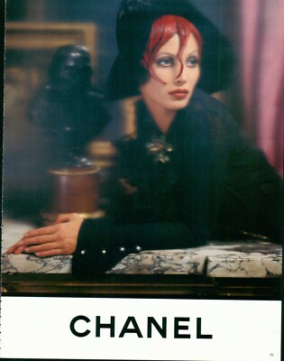 CHANEL Magazine Print Ad Christy Turlington Haute Couture 1990s 1pg 1992
