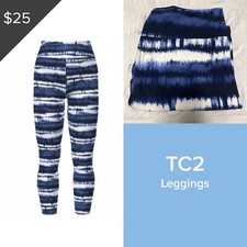 LuLaRoe NEW Leggings TC2 Tall Curvy 2 Buttery Soft Sz 18 Blues White