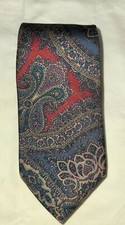 Hunting Horn Men's Tie Silk Made In USA Multicolor Paisley