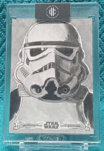 2021 Star Wars Artist Sketch Storm Trooper Shaow Siong Artist Autograph 1/1 - Picture 1 of 4