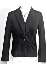 Womens Black Long Sleeved Partially Lined Blazer - Size 4