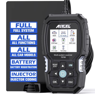 ANCEL TD700 OBD2 Scanner Car All System Code Reader ABS SRS TPMS fit for TOYOTA