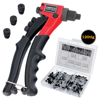 Pince professionnelle Rivets Pop Pince à Rivets avec jeu de 120 rivets ...
