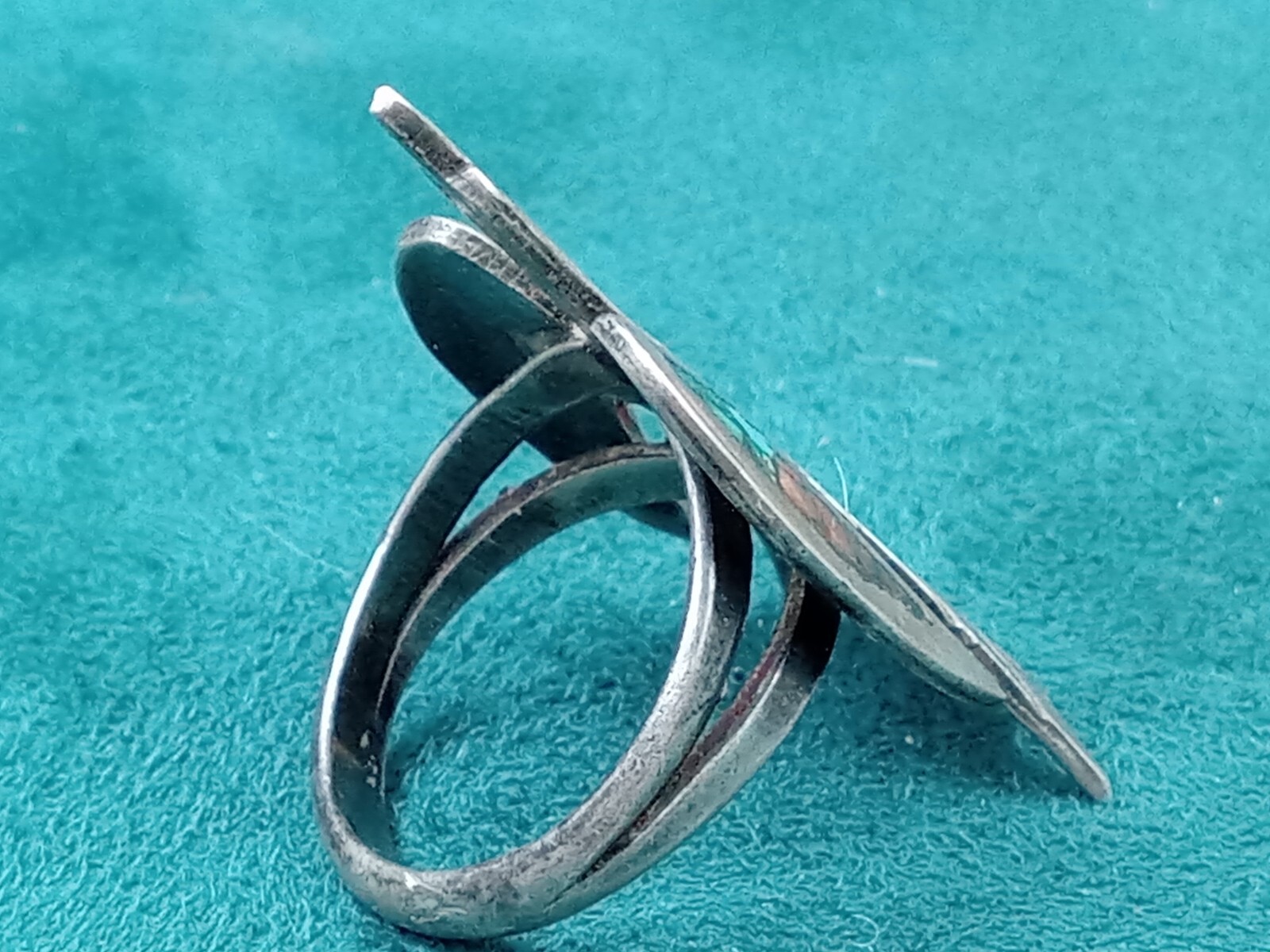Silver Native American Theme Eagle Ring: Size 5.7… - image 5