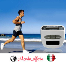 CONTAPASSI SOLARE DIGITALE LCD PEDOMETRO DISTANZA CALORIE FITNESS SPORT JOGGING 
