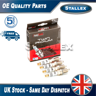 Stallex 4X DOUBLE IRIDIUM SPARK PLUGS FOR ALFA ROMEO MITO 1.4 MULTIAIR 2010 ONWA