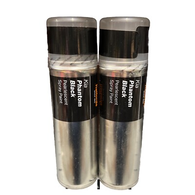KIA PHANTOM BLACK PEARLESCENT SPRAY PAINT 300ML DOSEN HALFORDS x2