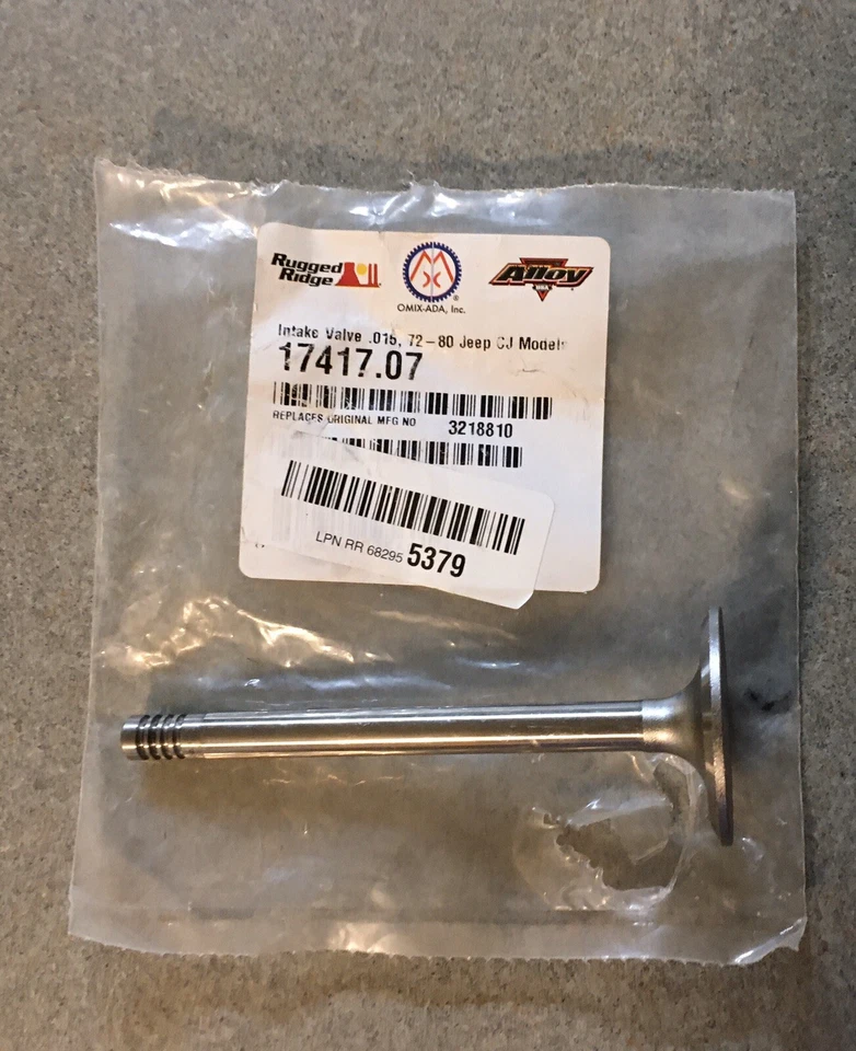 Válvula de admisión OMIX-ADA 17417.07 .015 para Jeep CJ 72-80 Foto 2 de 3