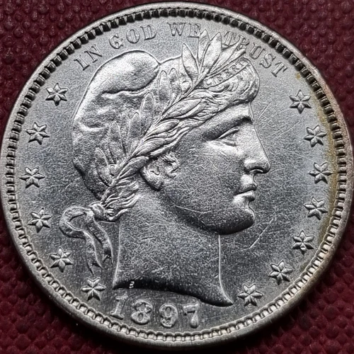 1897 Barber Quarter 25c High Grade UNC Details #78181