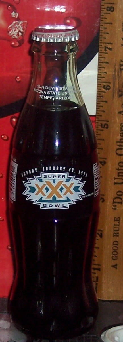 1996 SUPER BOWL XXX JANUARY 28 1996 SUN DEVIL STADIUM AZ 8OZ COCA