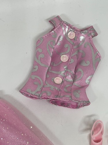 Barbie Fashion Avenue Evening Wear Pink 2 Piece Gown With Heels - Picture 2 of 5