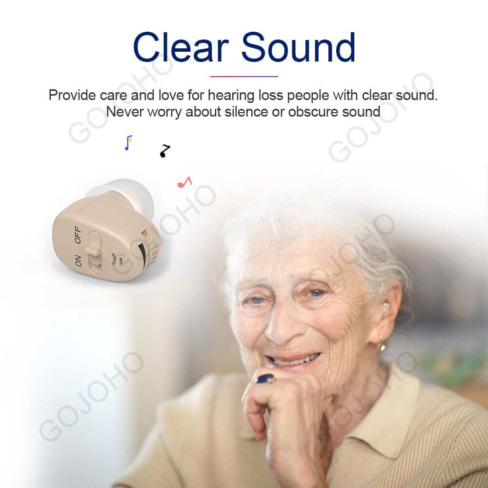 MiNi Digital Invisible Hearing Aids Small Sound Voice Amplifier Enhancer L/R USA