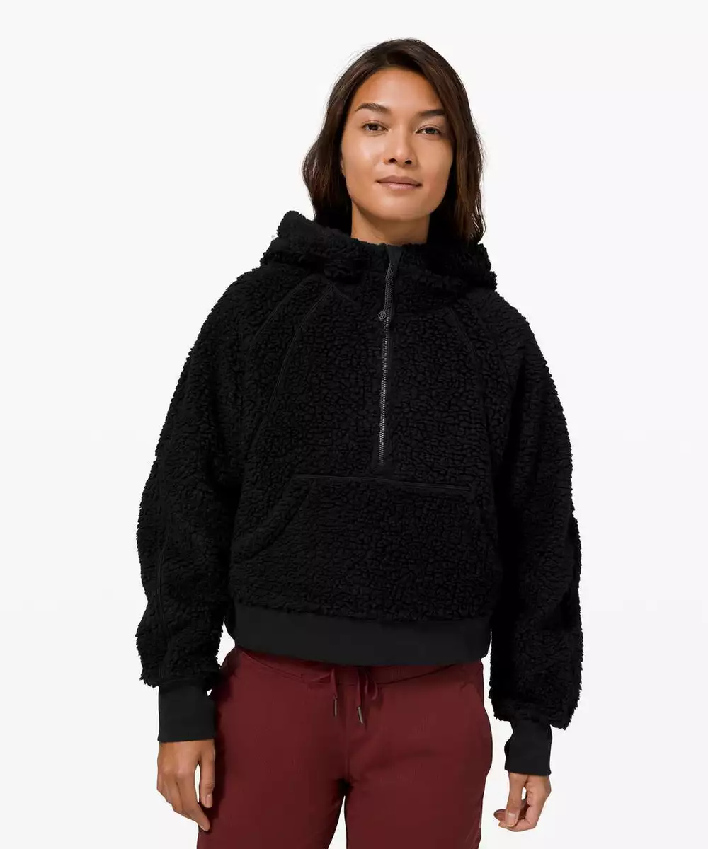 NWT Lululemon Scuba Oversized Sherpa 1/2 Zip~SIZE:XS/S,M/L~ Black