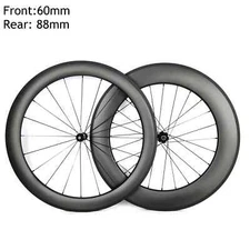 700C Road Bicycle Carbon Wheel Set Depth 60mm 88mm Clincher/Tubeless/Tubular 