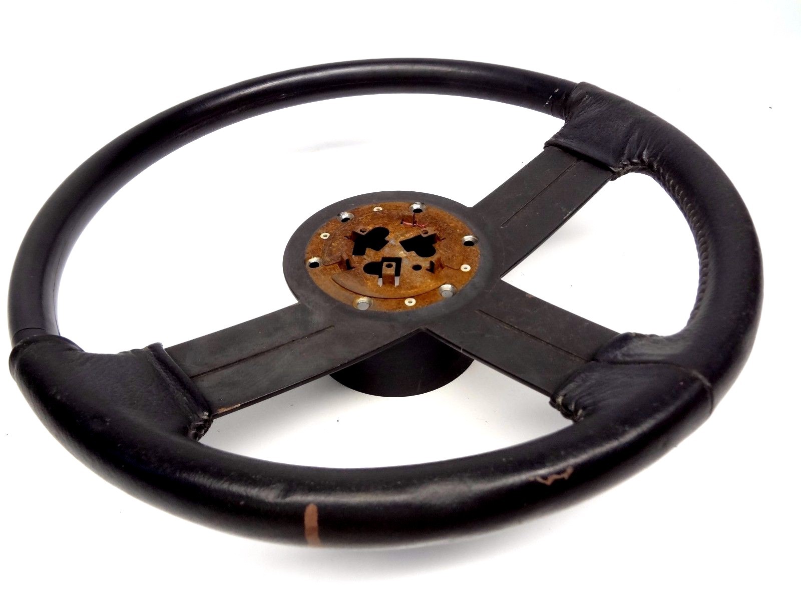 Chevrolet Leather Steering Wheel Black Custom Sport 3 Bar Cavalier