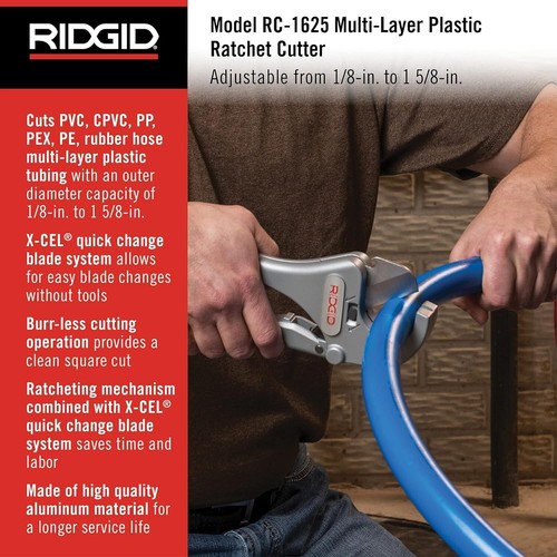 Precision Aluminum Ratcheting Cutter 1/8"-1-5/8" | Quick Change Blade - Picture 4 of 11
