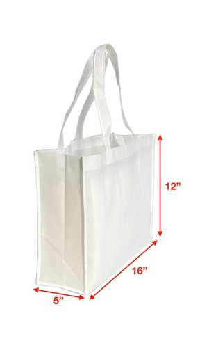Bolsas de Compras Bolsos de Mano Reutilizables Reciclables Regalo y Bolsa de Promoción, Med, Paquete de 10 - Imagen 5 de 8