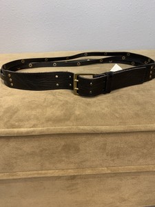 gap black leather belt