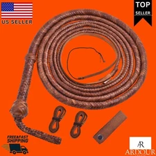 Genuine Kangaroo Leather Bullwhip 04 to 16 ft long Indiana Jones Bullwhip