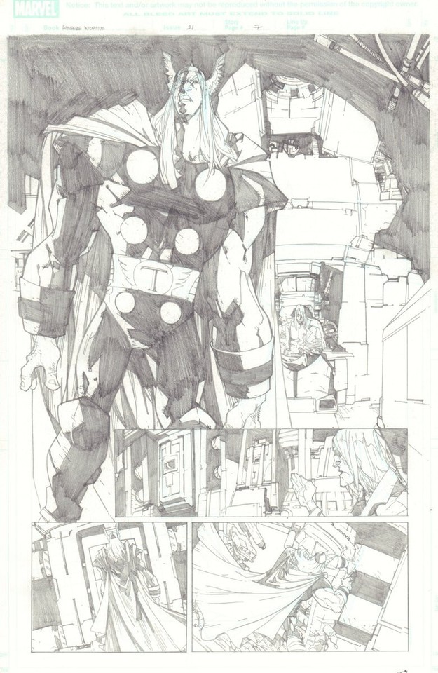 Avengers: The Initiative #21 p.7 Mad Clone of Thor Splash art by Humberto Ramos Comic Art
