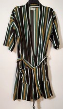 Vintage 60's/ 70's Kmart His  Hers Velour Kimono 40" Striped Robe OSFM C23 