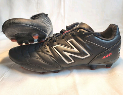 New Balance 442 V2 Pro Fg Premium Soccer Cleats Black Men's 12.5W K- Leather