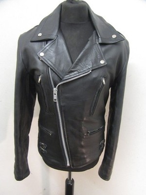 VINTAGE 80ER JAHRE RINDSLEDER MOTORRAD PERFECTO JACKE GR 40