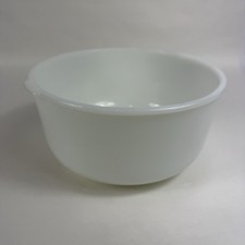 Vintage Glasbake White Milk Glass Mixing Bowl for Subeam Mixer 19CJ