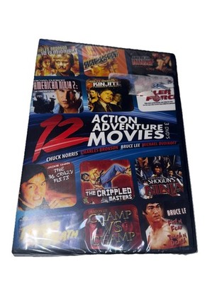 12 Action Adventure Movies: Norris/Bronson/Chan/Bruce Lee (3 Disc Set  2013) [L]