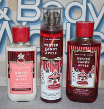 Bath  Body Works Winter Candy Apple Mist, Body Wash,  Lotion 3pc set - NEW