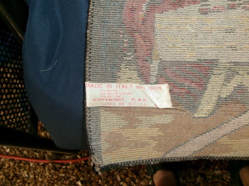 Made in Italy "THE LAST SUPPER" Antique Tapestry Rug, 18.5" x 37" - Picture 7 of 7