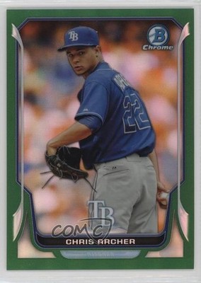 2014 Bowman Chrome Green Refractor 8/75 Chris Archer #48 0q3