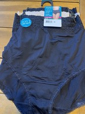 3-Pack VANITY FAIR Radiant Women’s Size 5XL/12 Undershapers Satin Briefs Lace