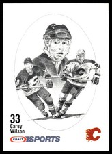 1986-87 Kraft Drawings Carey Wilson Calgary Flames #80