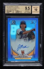 2014 Bowman Chrome Prospect Blue Refractor Jeff McNeil BGS 9.5 GEM MINT Auto gp1