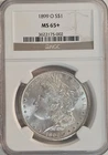 1899-O, NGC, MS-65+, U.S. MORGAN SILVER DOLLAR