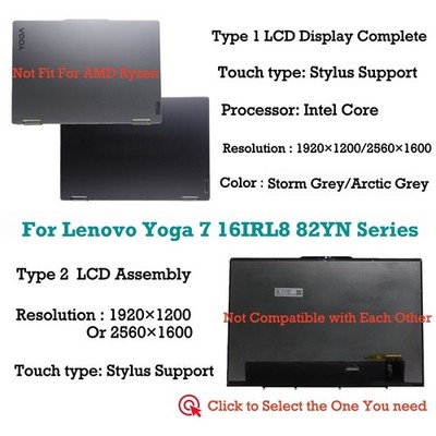 LCD Touch Screen Full Assembly Display Panel For Lenovo Yoga 7 16IRL8 82YN002SSP