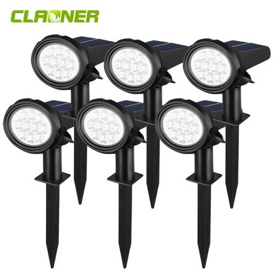 8Pcs Solar Spot Lights 10LED Outdoor Garden Pathway Adjustable Landscape Lamps